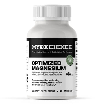 MYOXCIENCE Optimized Magnesium Glycinate + Magnesium Taurate (as ATAmag®) for High Brain Bioavailability to Support Stress Relief and Sleep | 30 Servings MYOXCIENCE Au supplements