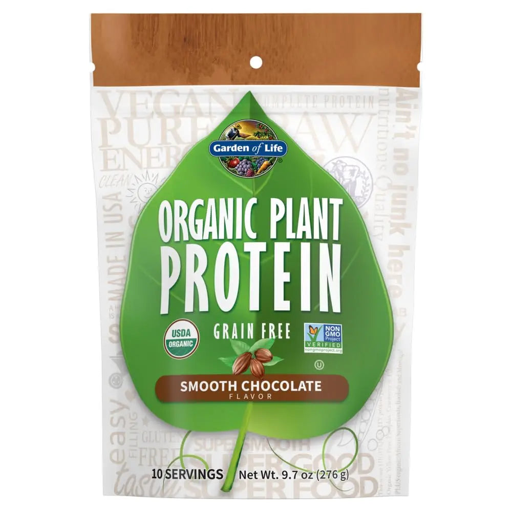 Garden of Life Organic Plant Protein Smooth Chocolate Powder, 10 Servings - Vegan, Grain Garden of Life Au supplements