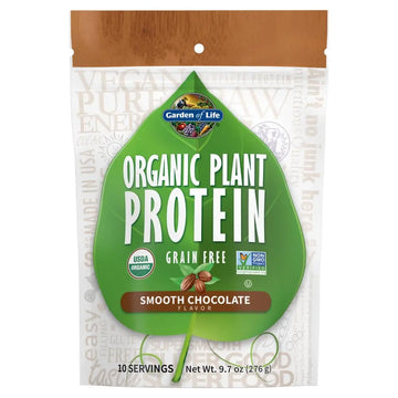 Garden of Life Organic Plant Protein Smooth Chocolate Powder, 10 Servings - Vegan, Grain Garden of Life Au supplements
