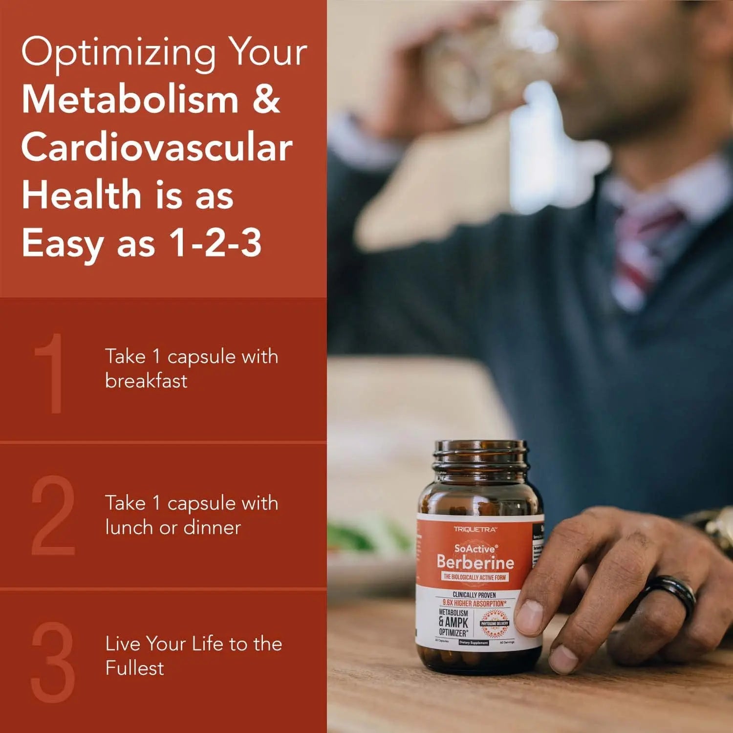 SoActive Berberine 550mg: 9.6X Higher Absorption, Clinically Proven Most Effective Triquetra Health Au supplements