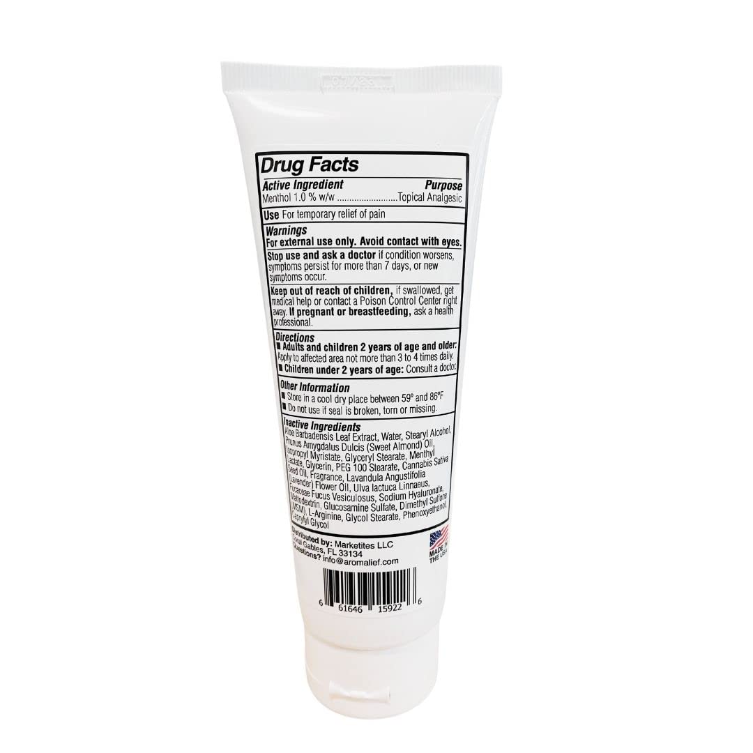 Hemp Cream with Lavender Aromatherapy - 1000MG Made in USA - Muscle & Joint Relief - Menthol, Glucosamine, Chondroitin MSM - Vegan Aromalief Au supplements