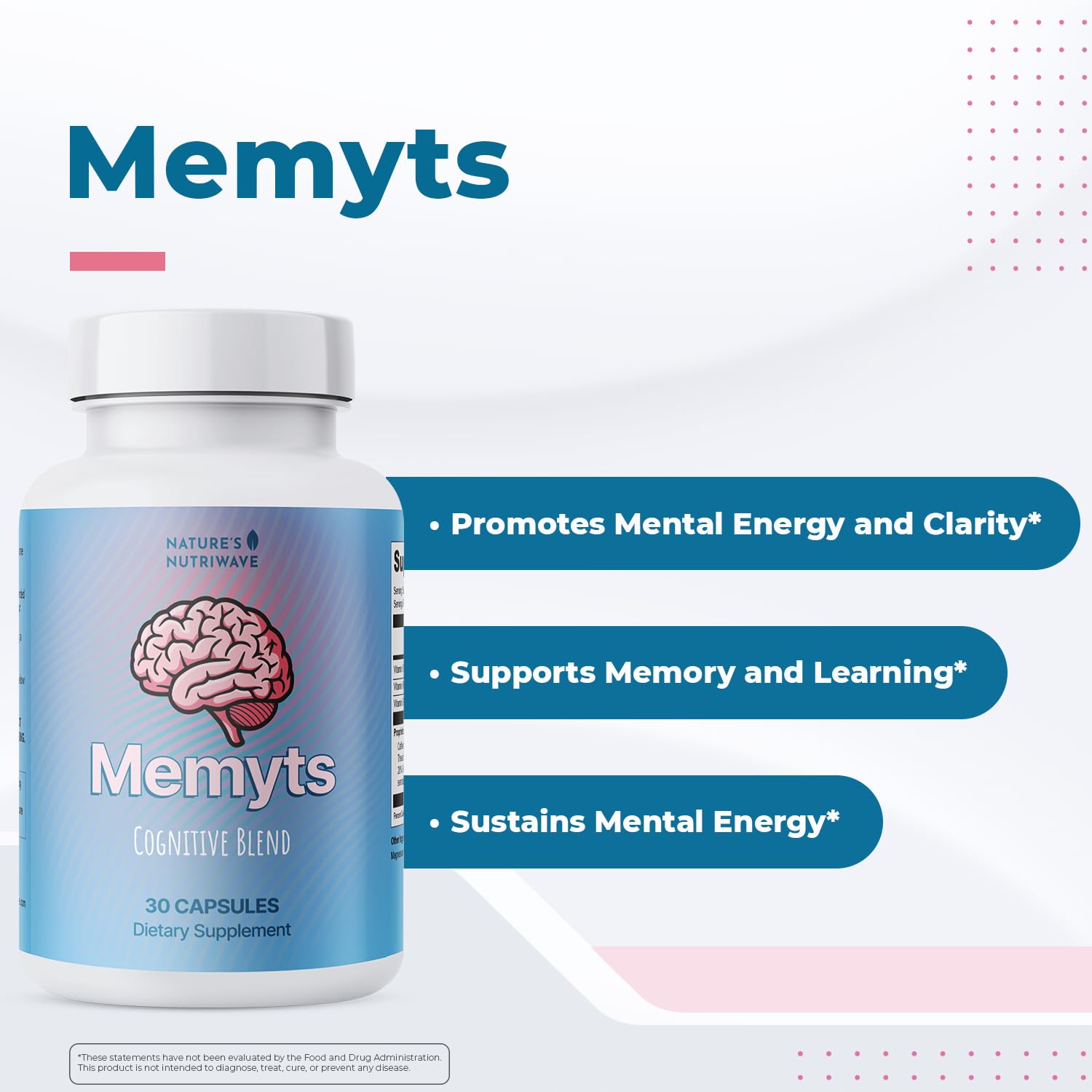 Nature’s NutriWave Memyts – Natural Daily Supplement with B Vitamins and Herbal Extracts | Non-GMO | Made in USA | 100% Natural, 30 Capsules, 2-Month Supply Nature’s NutriWave Au supplements