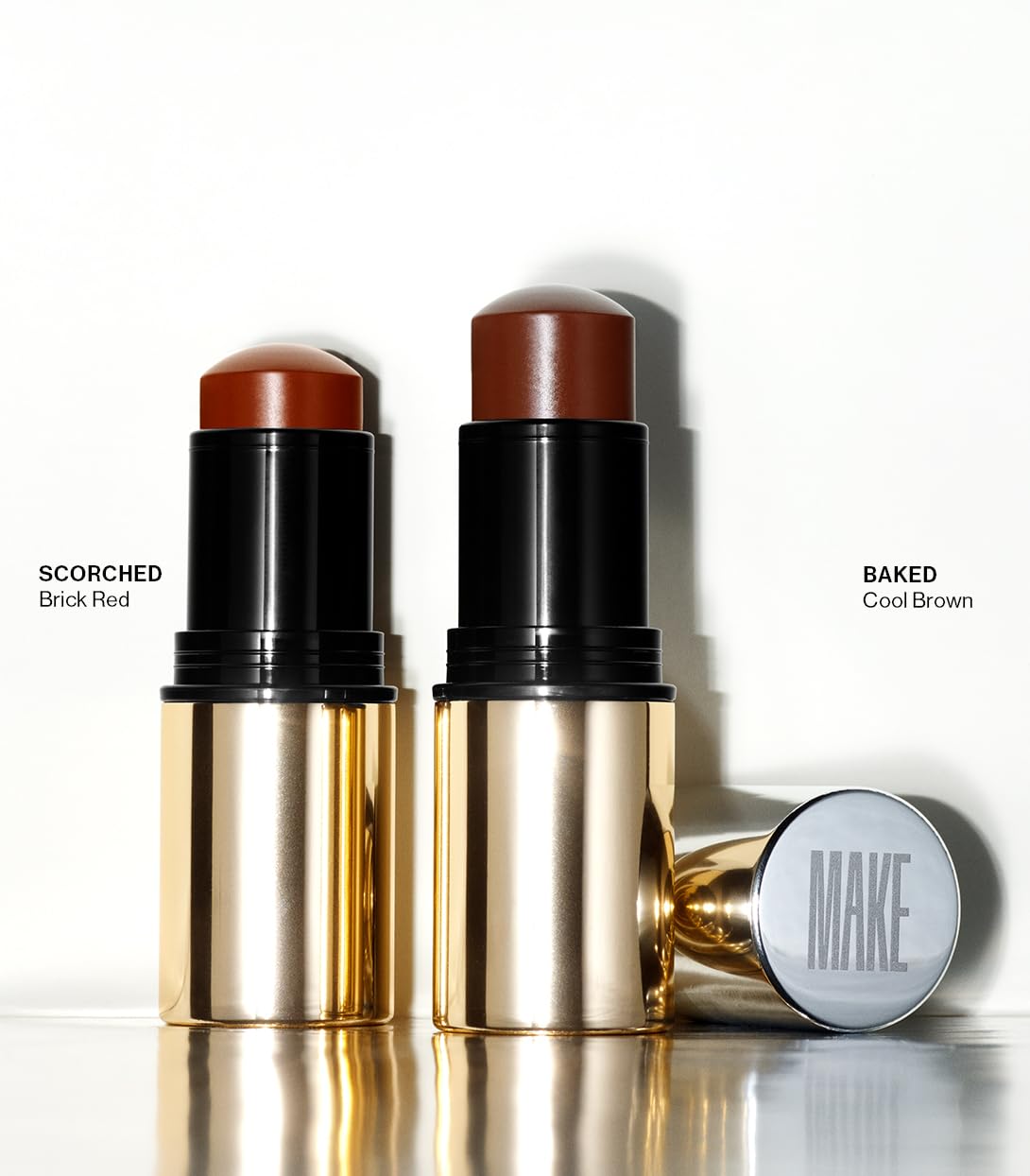 MAKE Beauty Heat Stroke Cream Blush Stick for Cheeks with Natural Hydrating Dewy Finish. Creamy Gel Blush Balm - Shade Baked, Deep Chocolate Brown Cheek Tint MAKE Au supplements