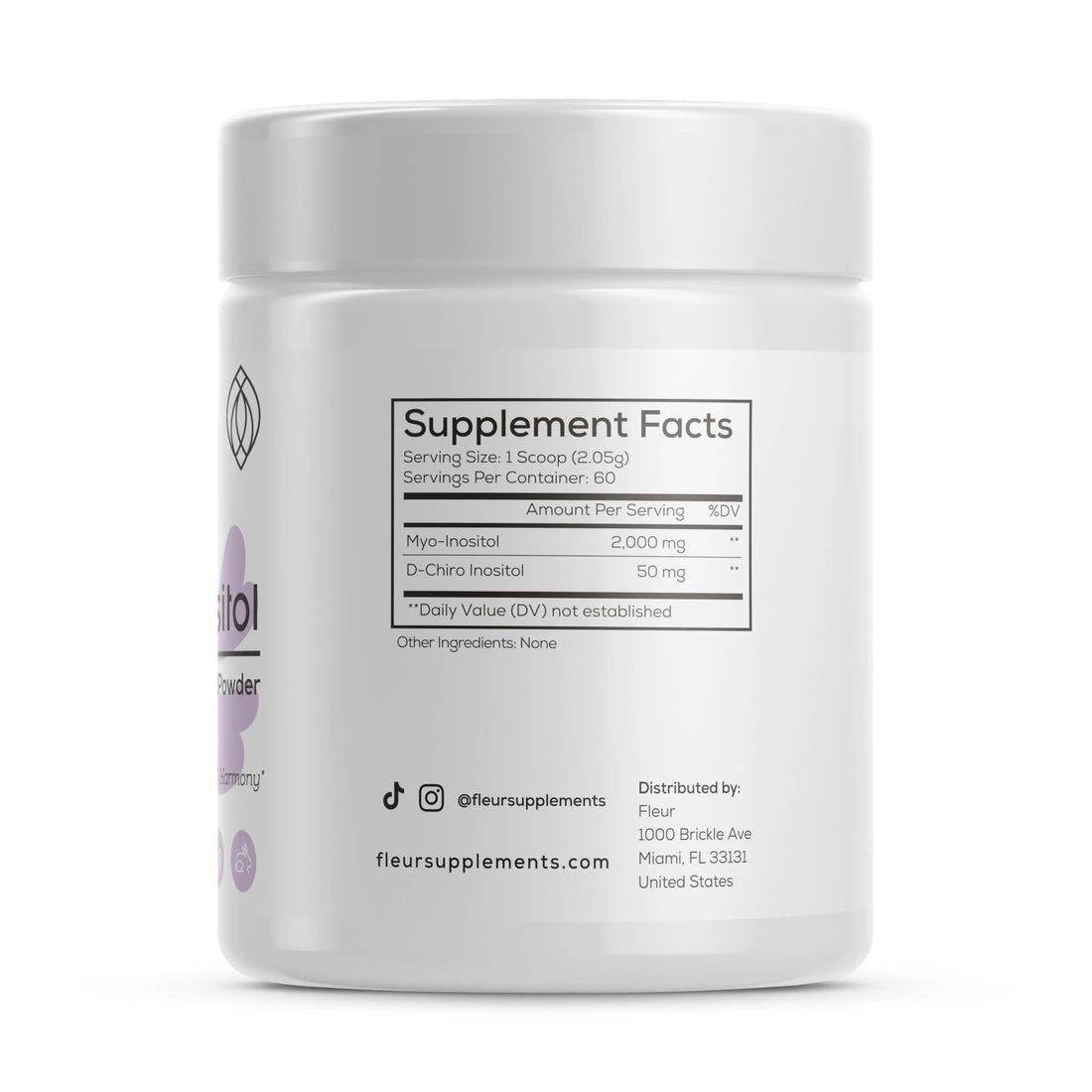 FLEUR Myo-Inositol & D-Chiro Inositol Powder, Hormone Balance and Ovarian Function FLEUR Au supplements