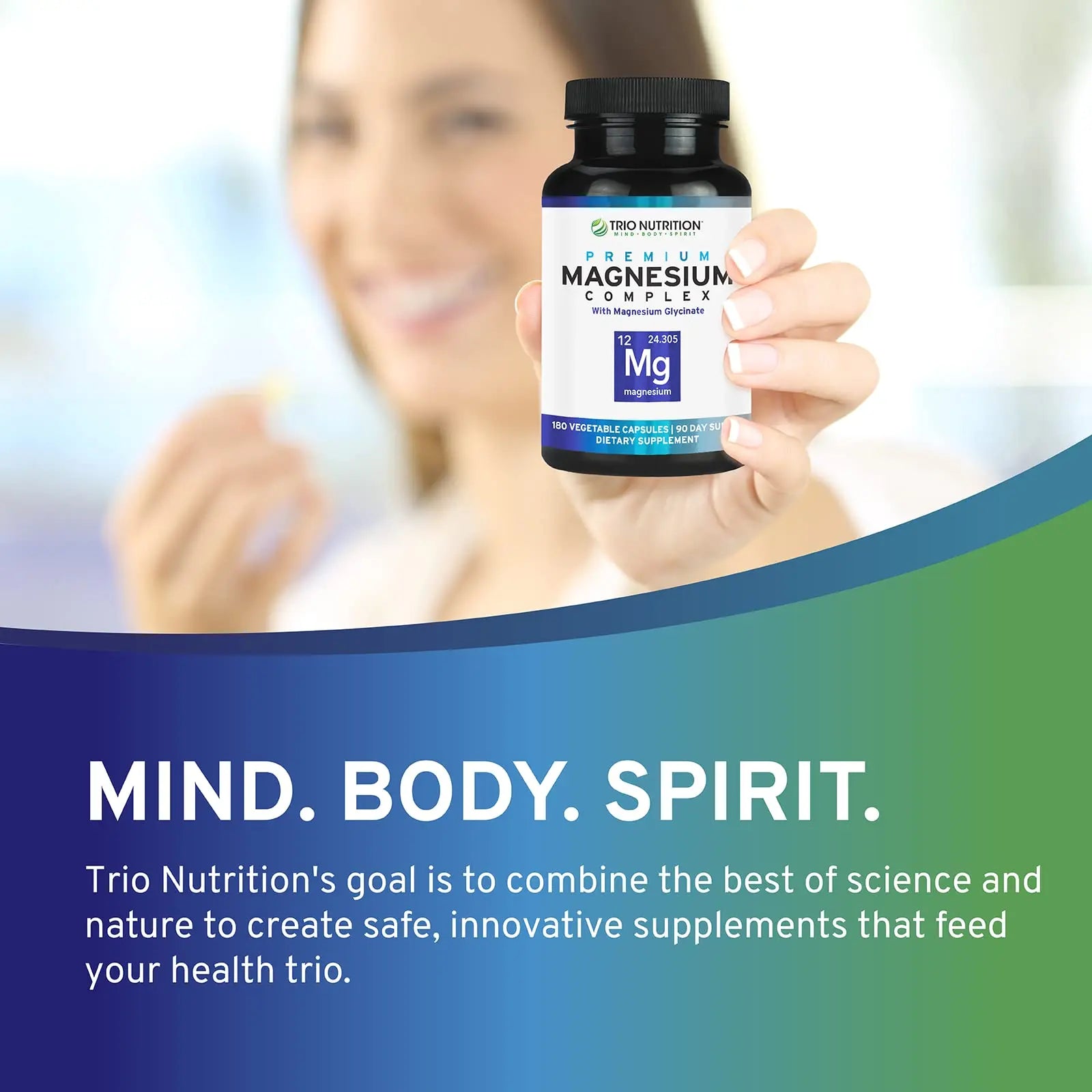 Trio Nutrition Magnesium Complex 90 Day Supply 420 mg | Natural Calm, Relax, Stress Relief, and Muscle Recovery |Magnesium Glycinate Supplement with Vitamin B6 for Rapid Absorption* TRIO NUTRITION Au supplements