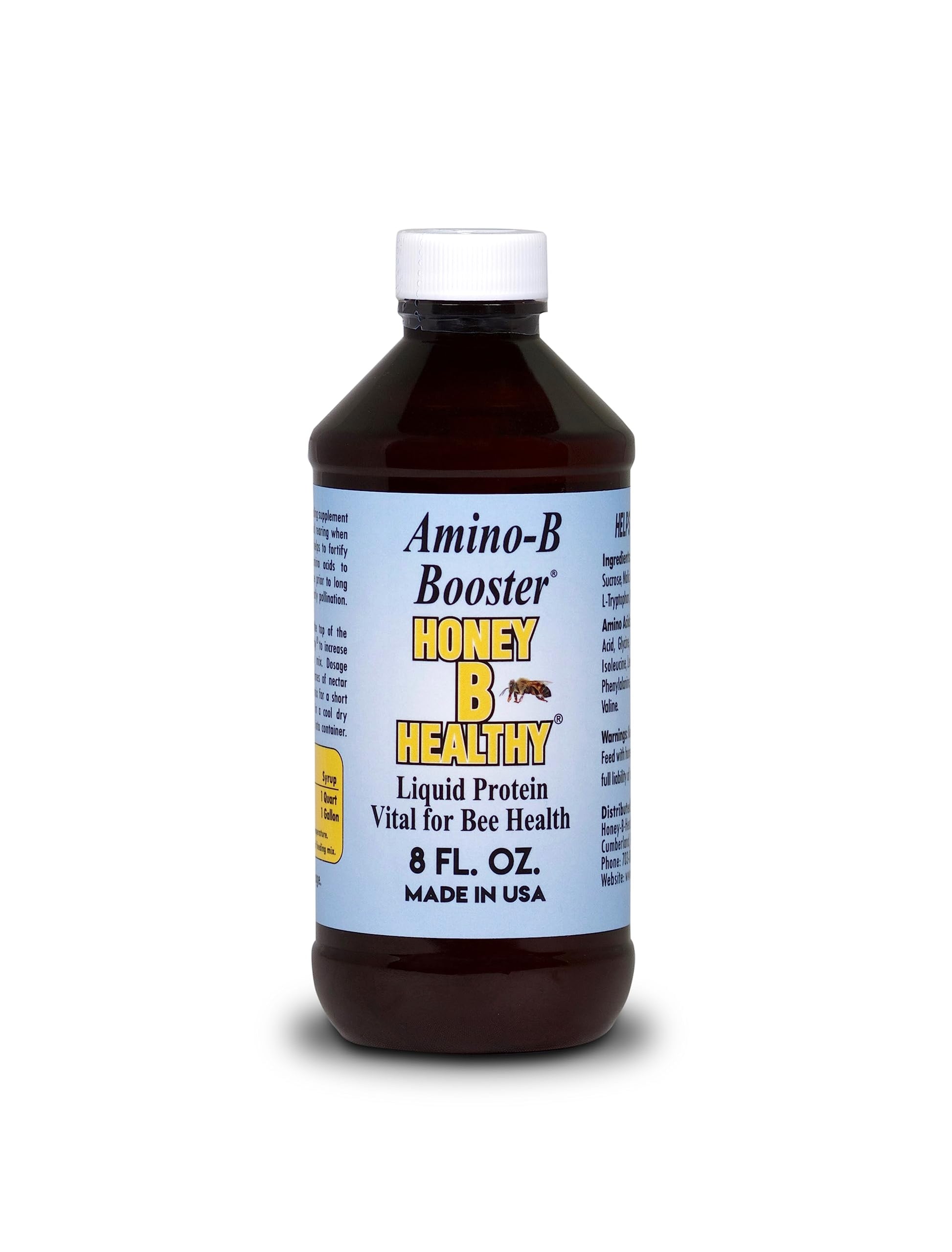 Amino-B Booster 8 oz. Bottle, Liquid Protein Vital for Bee Health Honey B Healthy Au supplements