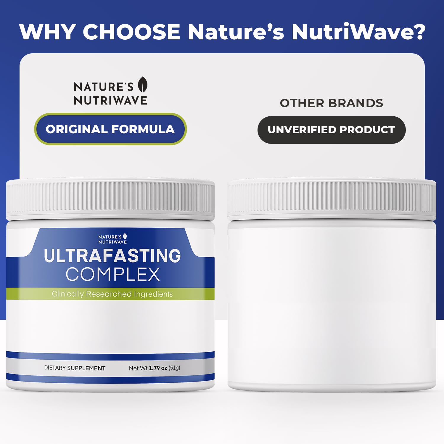 Nature’s NutriWave UltraFasting Complex Powder – Natural Supplement with Niacin, Vitamin B12 & Chromium – Made in the USA,Non-GMO, Easy-to-Use, 1 Month Supply, 1.79oz, 51g Nature’s NutriWave Au supplements