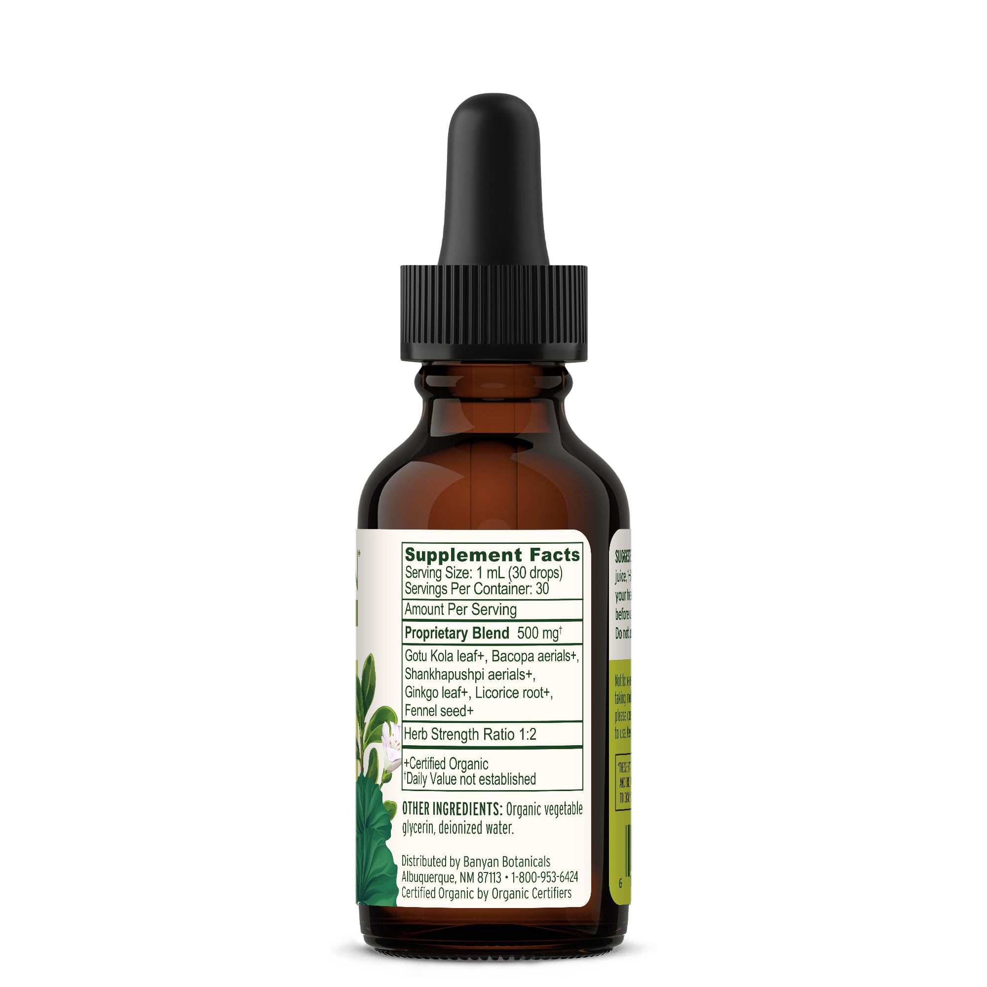 Banyan Botanicals Focus Liquid Extract – Organic Focus Supplement – Liquid Extract in Non-Alcoholic Glycerin – Nootropic Herbs for Fast-Acting Support* – 1 oz. – Non-GMO Sustainably Sourced Vegan Banyan Botanicals Au supplements