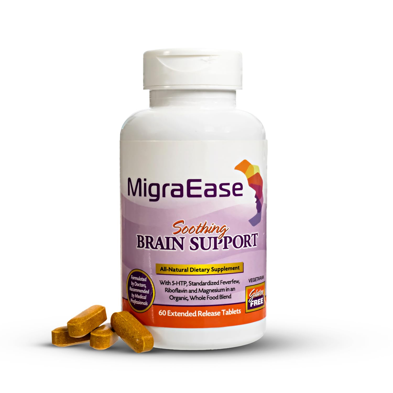Doctor Knowles Migraine Supplement |Complete Natural Migraine Prevention & Relief Pills with Magnesium, 5-HTP, Feverfew, Riboflavin & Organic Blend |Caffeine Free, Extended-Release Tablets (60 Units) DR. KNOWLES Au supplements