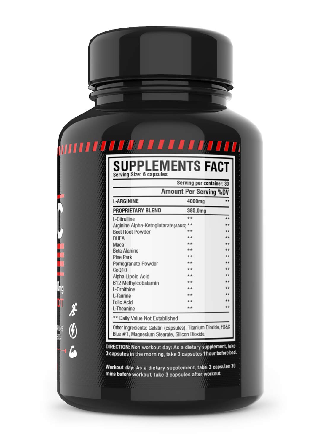Nitric Oxide Supplement Booster Complex L Arginine 4000mg,L Citrulline, AAKG,Beet Root ANTLS Supplements Au supplements