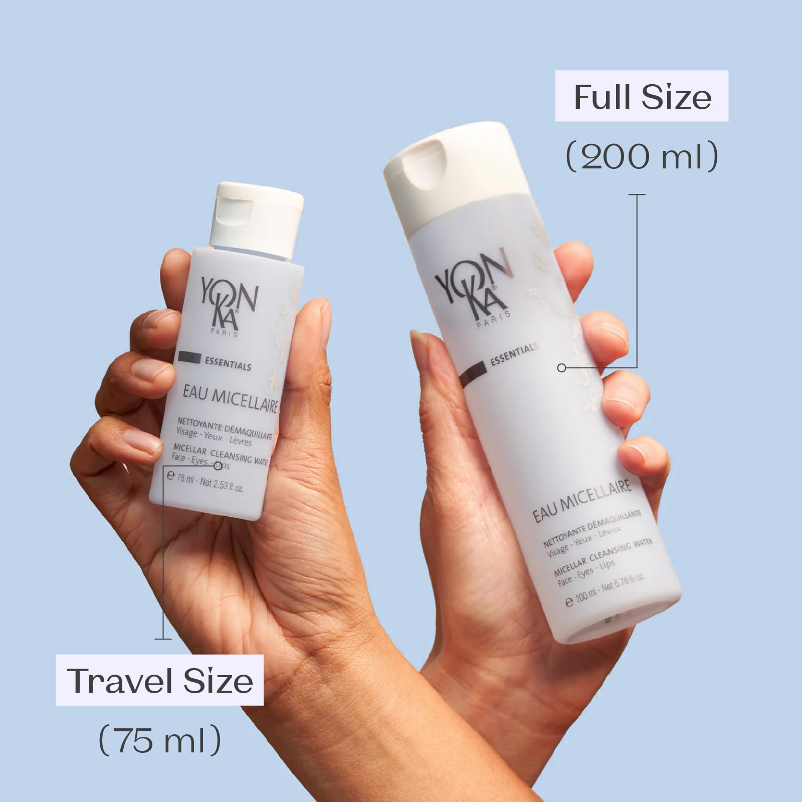 Yonka Eau Micellaire Travel Size | Micellar Water and Cleansing Makeup Remover | Gentle Face Wash with Rose and Chamomile to Remove Impurities and Hydrate | Paraben-Free | 2.53 fl oz Yonka Au supplements