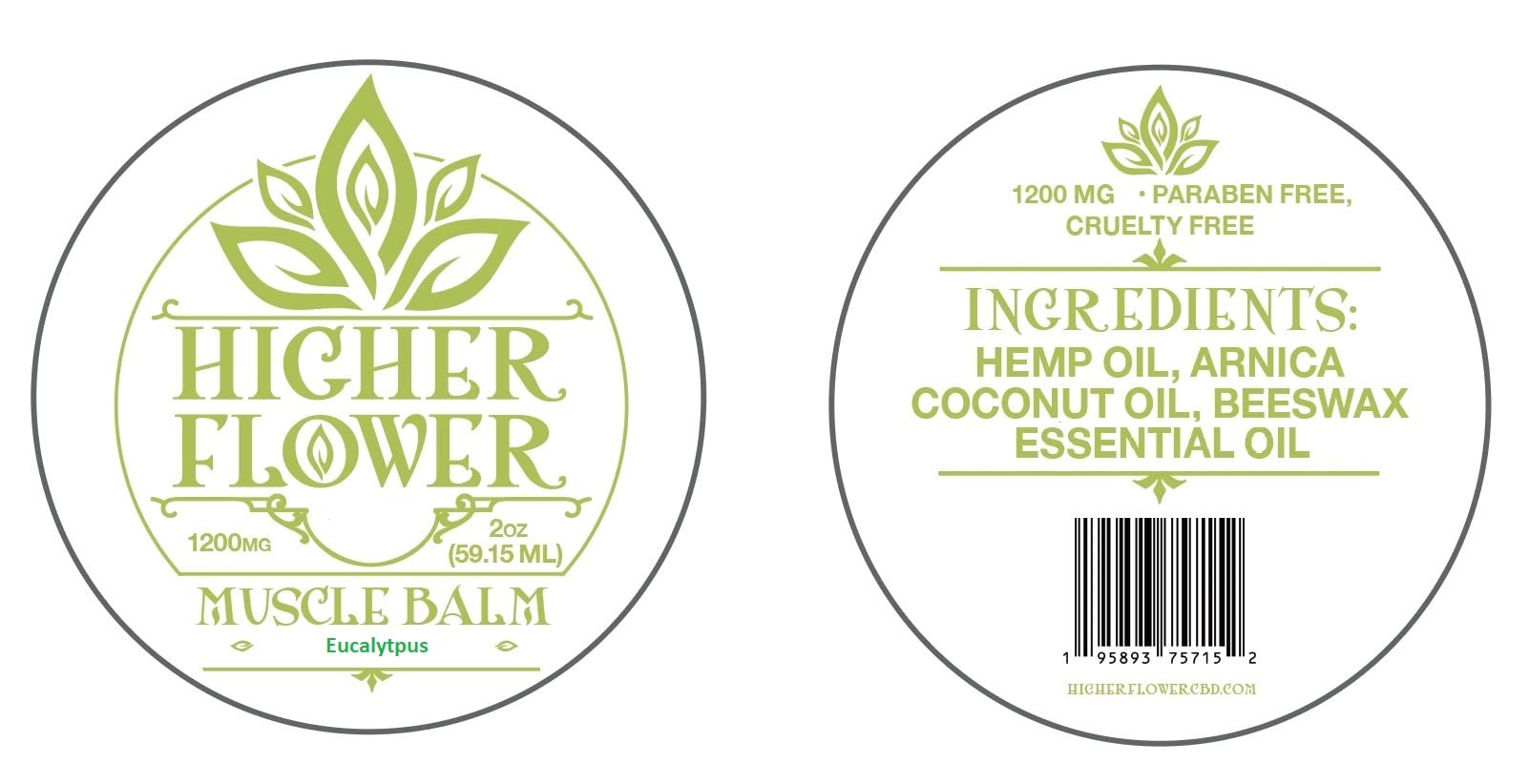 Hemp Muscle Balm 1200 mgs (Eucalyptus) Higher Flower CBD Au supplements