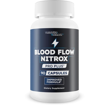 Blood Flow Nitrox Pro Plus - Improved Formula - Our Best Blood Circulation Supplements For Men - Vasodialators - Increase Blood Flow Care Blood Circulation Supplement Blood Flow Supplement For Men True You Health Au supplements