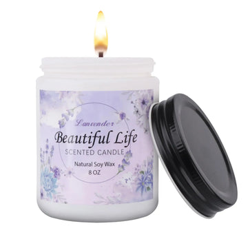 AMIDONSO Lavender Candles for Home Scented,8 oz Aromatherapy Candles Gift,45 Hour Long AMIDONSO Au supplements