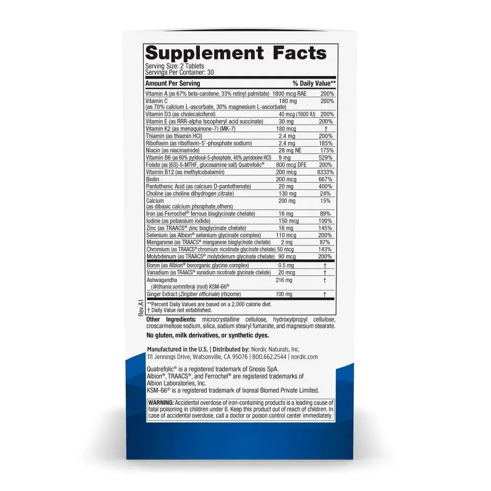 Nordic Naturals Women’s Multivitamin Extra Strength - Skin, Hair, Energy, & Bone Support - Immunity Supplement Nordic Naturals Au supplements