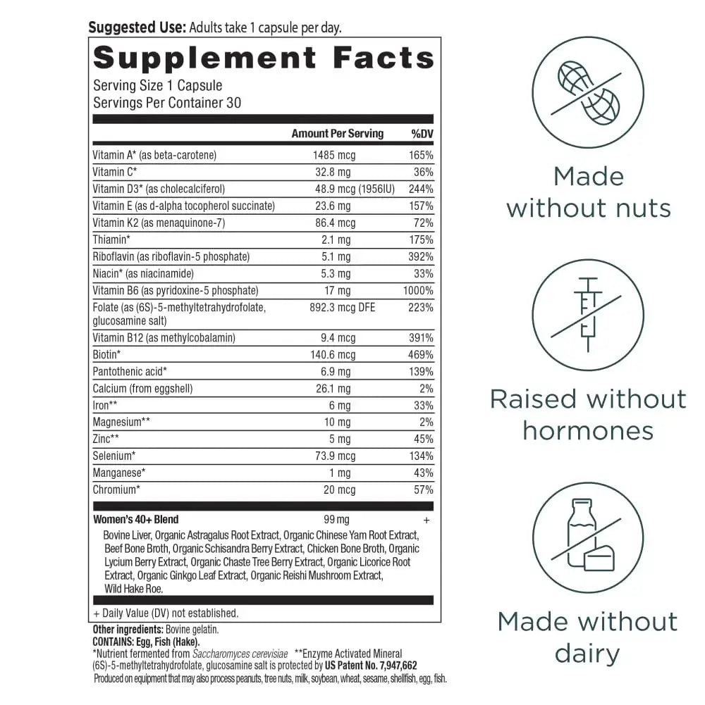 Ancient Nutrition Multivitamin for Women, Ancient Multi Women's 40+ Once Daily Vitamin Supplement, Vitamin B, Vitamin C and Vitamin K2 Ancient Nutrition Au supplements