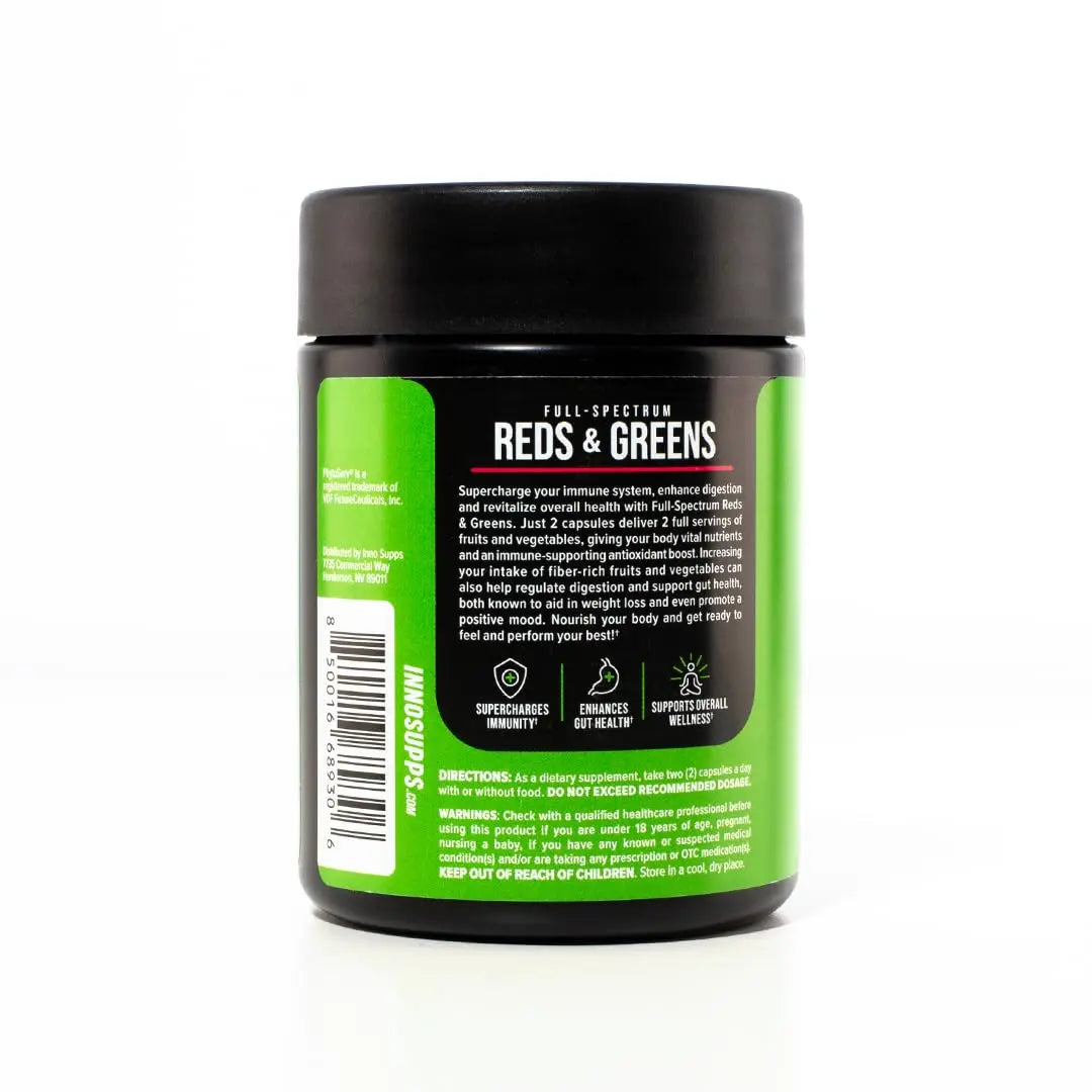 InnoSupps Full Spectrum Reds & Greens | PhytoServ, 2 Servings of Fruits + Veggies Per InnoSupps Au supplements