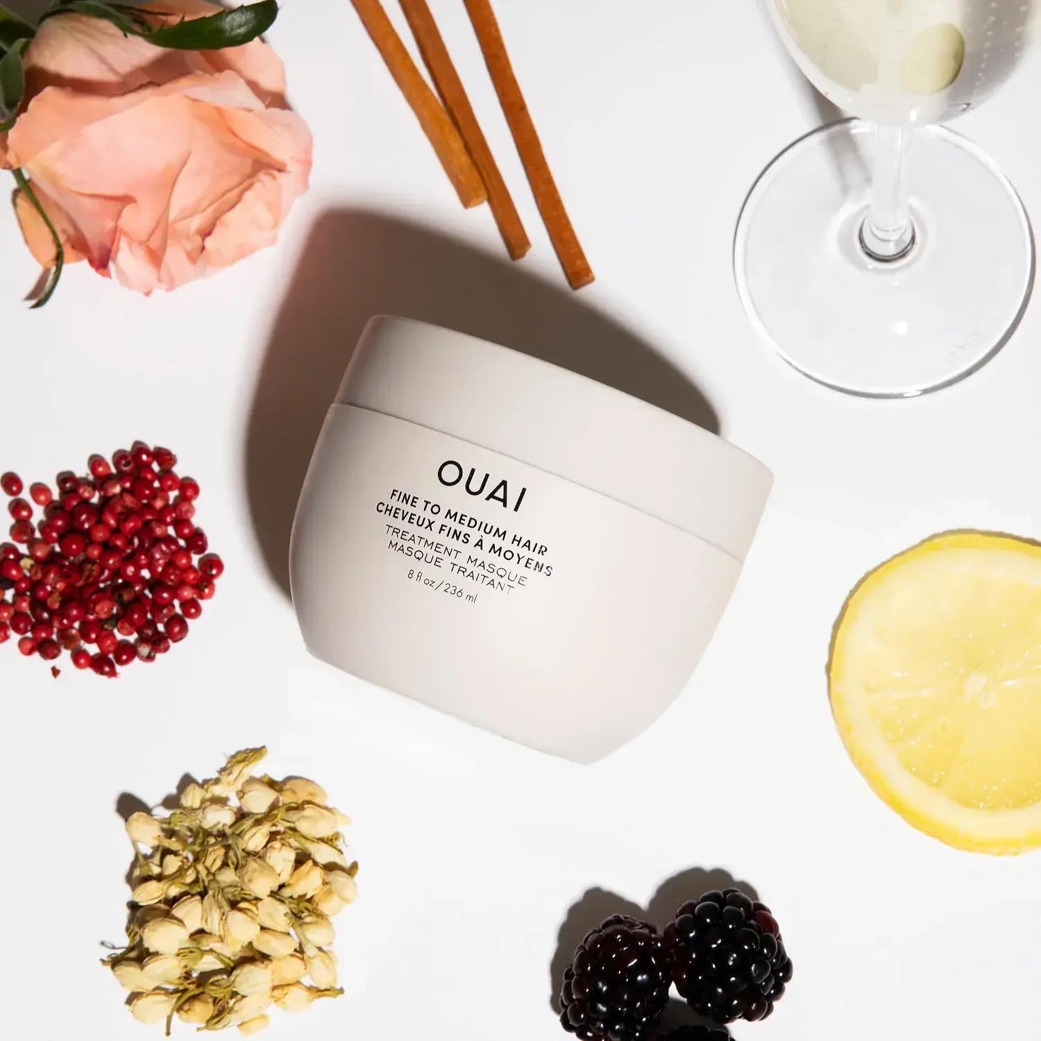 OUAI Fine to Medium Hair Treatment Masque - Mask for Hair Repair, Hydration and Shine - With Shea Butter, Keratin and Panthenol - Paraben, Phthalate and Sulfate Free (3.4 Oz) OUAI Au supplements