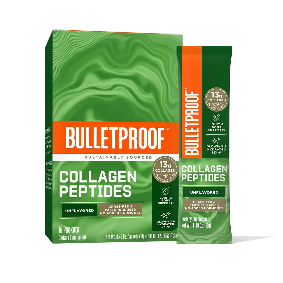 Bulletproof Unflavored Collagen Peptides Powder Packets, Pack of 15, Grass-Fed Collagen Bulletproof Au supplements