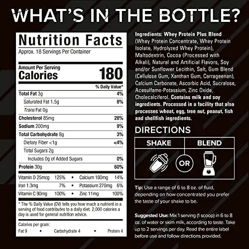 Six Star Elite Series 100% Whey Protein Plus Triple Chocolate 1.8lbs US Six Star Au supplements