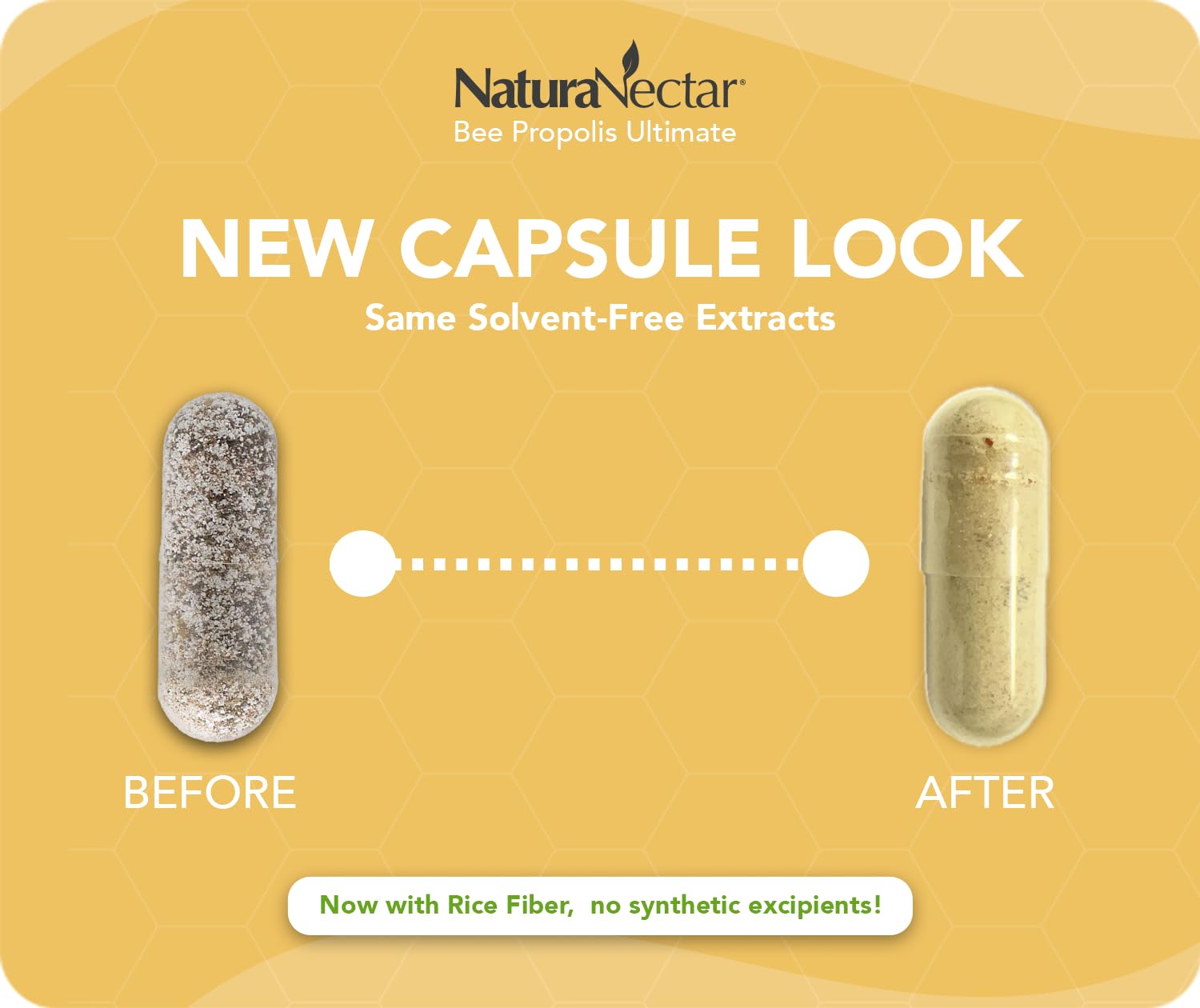 NaturaNectar - Ultimate Bee Propolis Capsules - NSF Contents Certified -Brazilian Red, Brown, & Green - Gluten-Free Supplement with Flavonoids - Naturally Sourced Through Ethical Beekeeping (60pcs.) NaturaNectar Au supplements