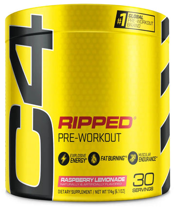 Cellucor C4 Ripped Pre Workout Powder Raspberry Lemonade | Creatine Free + Sugar Free Cellucor Au supplements