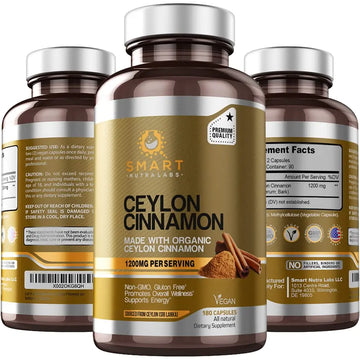 SMART NUTRA LABS Organic Ceylon Cinnamon Supplement 1200mg per SMART NUTRA LABS Au supplements