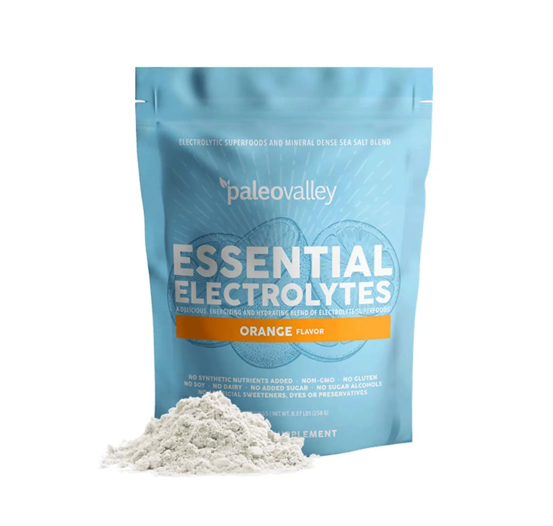 Paleovalley Essential Electrolytes Powder - Full Spectrum Orange Electrolyte Powder for Hydration, Energy and Muscle Recovery - No Sugar Added - 30 Servings Paleovalley Au supplements