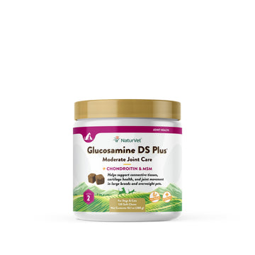 NaturVet – Glucosamine DS Plus - Level 2 Moderate Care – Supports Healthy Hip & Joint Function – Enhanced with Glucosamine, MSM & Chondroitin – for Dogs & Cats–120 Soft Chews NaturVet Au supplements