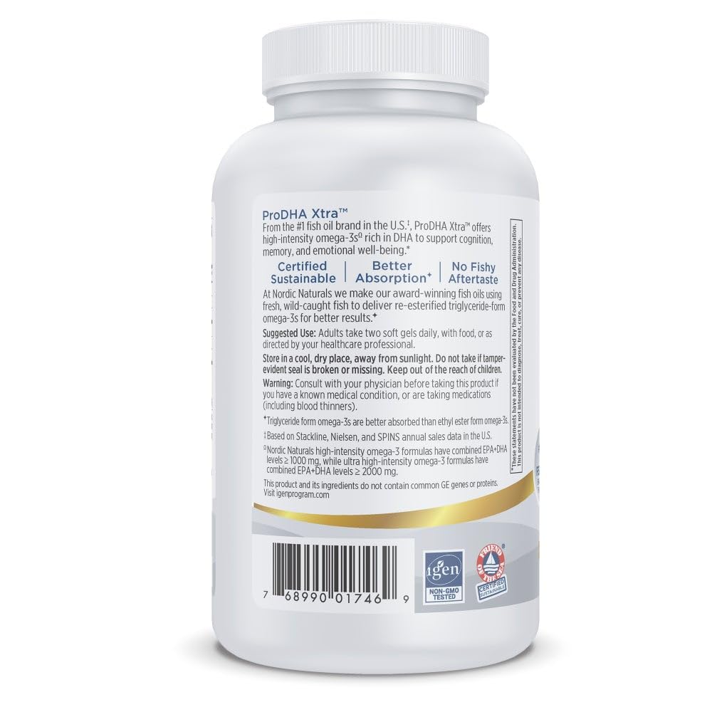 Nordic Naturals ProDHA 1000, Strawberry - 120 Soft Gels - 1660 mg Omega-3 - High-Intensity DHA Formula for Neurological Health, Mood & Memory - Non-GMO - 60 Servings Nordic Naturals Au supplements