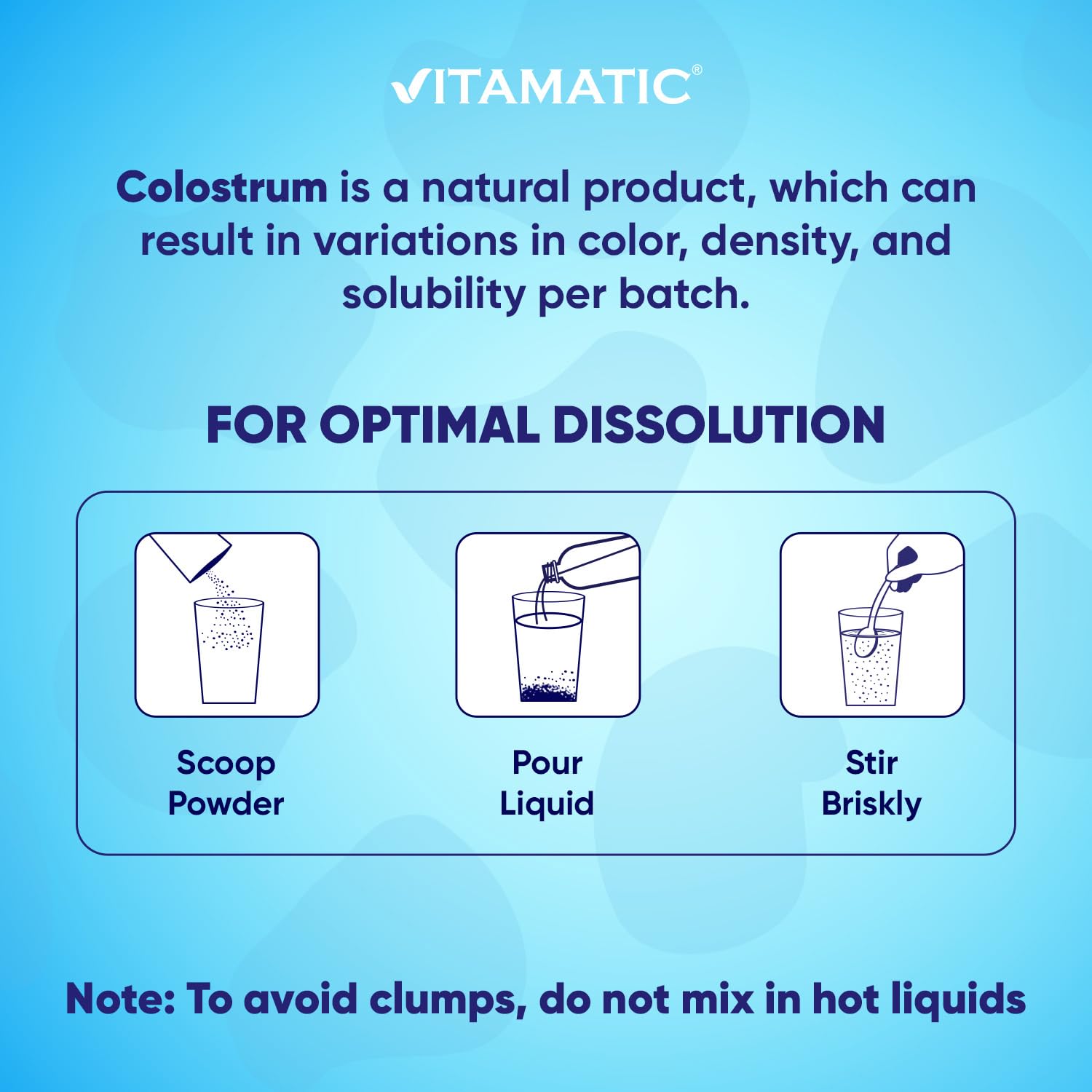 Vitamatic Bovine Colostrum + Collagen Powder - Supplement for Gut Health, Hair Growth, Beauty, Muscle Recovery, & Immune Support - Easy to Mix - Unflavored - 454 Gram, (16 oz) Vitamatic Au supplements