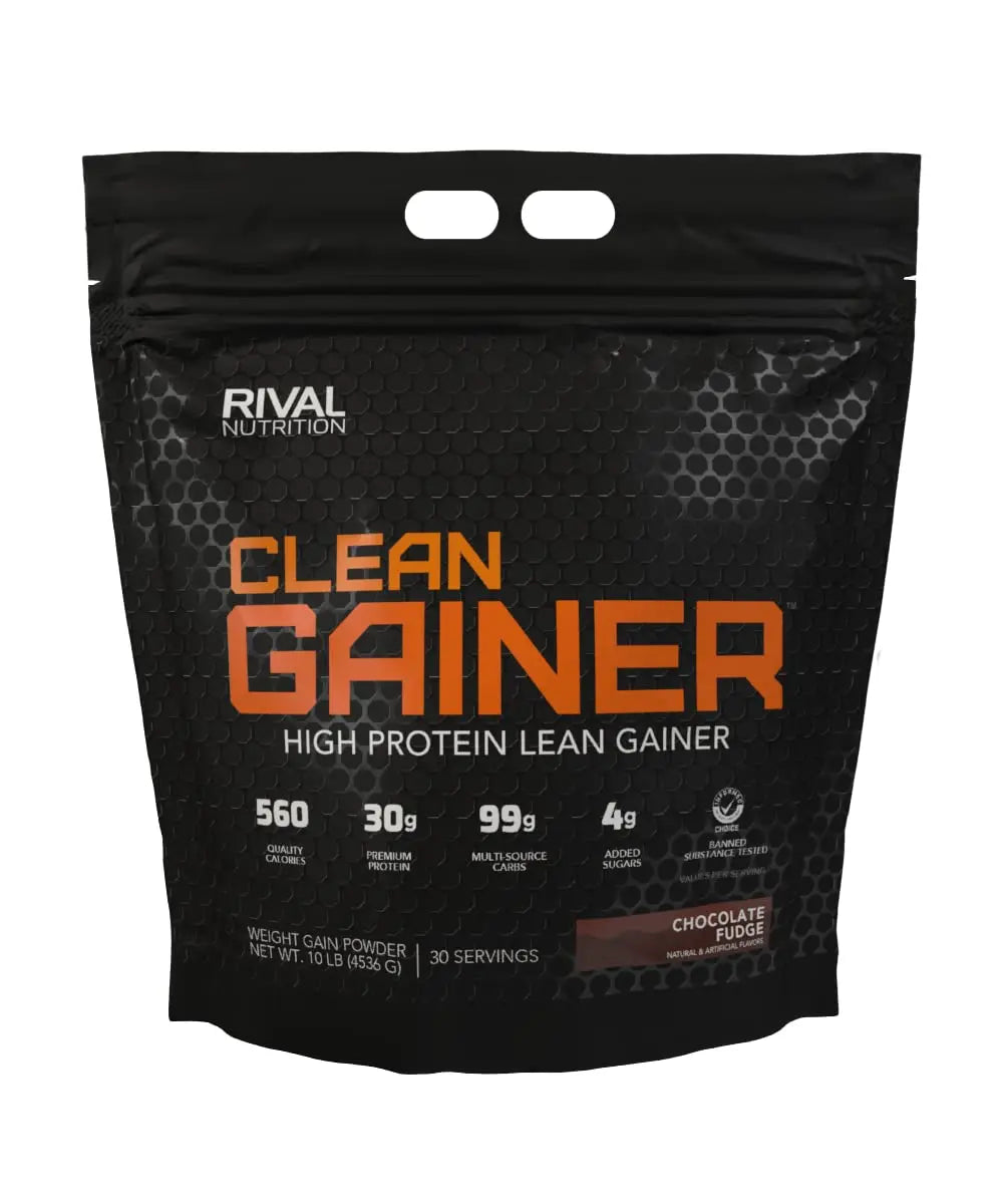 Rivalus Clean Gainer - Chocolate Fudge 10 Pound - Delicious Lean Mass Gainer Rivalus Au supplements