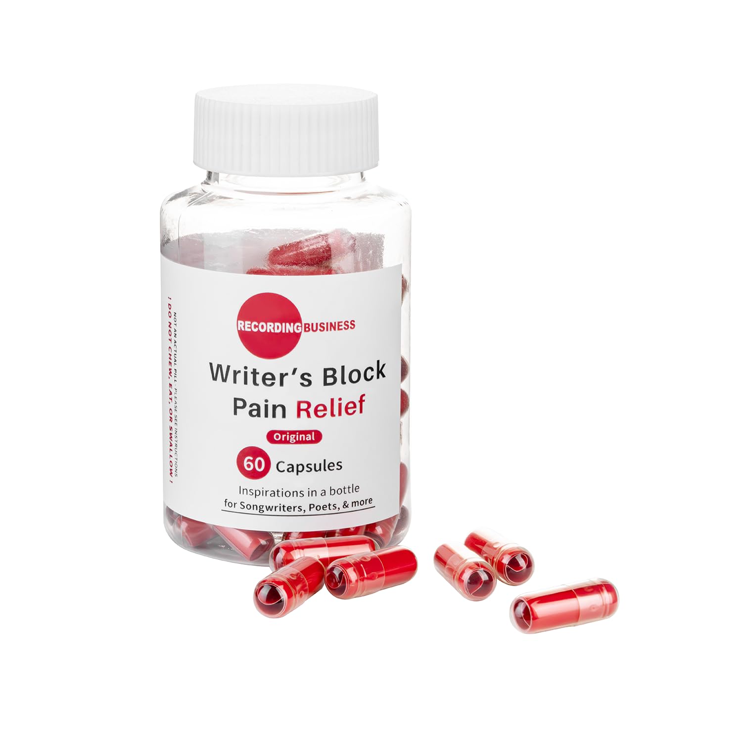 Recording Business Writer's Block Pain Relief (60 Original Songwriting Prompts in Capsules) for Artists/Musicians, Songwriters, & Poets Recording Business Au supplements