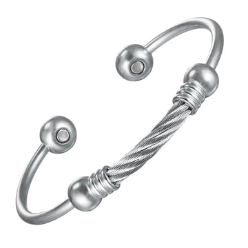 EnerMagiX Magnetic Bracelet for Women for Arthritis and Joint,Twisted Cable Stainless Steel Bangle EnerMagiX Au supplements