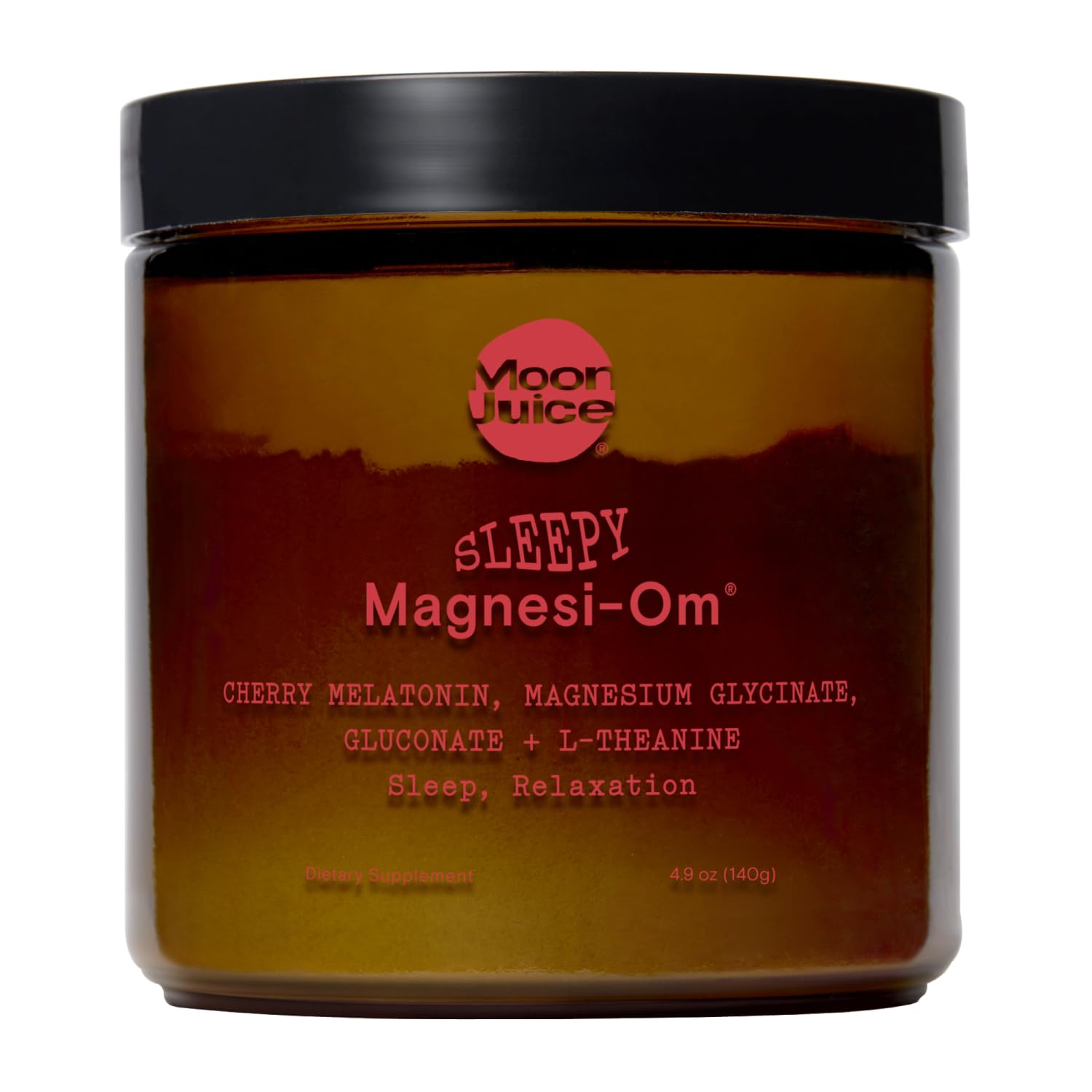 Moon Juice Sleepy Magnesi-Om - Sleep Supplement Powder with Magnesium Glycinate, L-Theanine & Plant-Based Melatonin, Sugar-Free Bedtime Drink Mix for Deep Sleep w/o Grogginess, Cherry, 35 Servings Moon Juice Au supplements