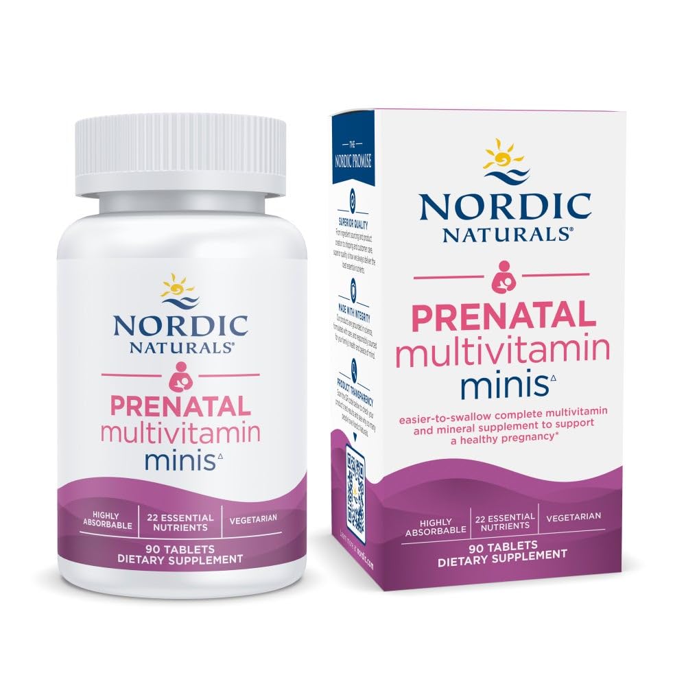 Nordic Naturals Vegetarian Prenatal Multivitamin Minis - 90 Easy to Swallow Tablets - Highly Absorbable Multivitamin and Mineral Supplement to Support Pregnancy - Non-GMO, 30 Servings Nordic Naturals Au supplements