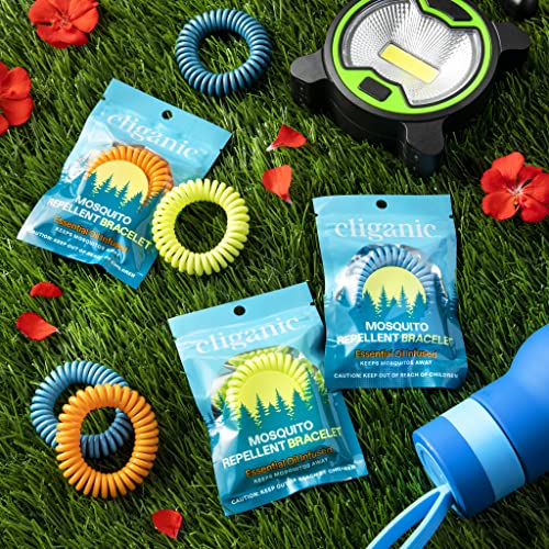 Cliganic 25 Pack Mosquito Repellent Bracelets, DEET-Free Bands, Individ Cliganic Au supplements