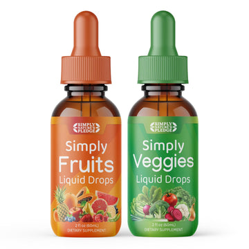 Simply Nature's Pledge - Fruit and Vegetable Supplements - Liquid Drops - Made with Whole Food Superfoods, Packed Vitamins & Minerals - Soy Free - Made in The USA Simply Nature's Pledge Au supplements