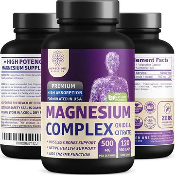N1N Premium Magnesium Complex - High Absorption Magnesium Supplement for Women and Men to Support Regularity and Bone Health- 120 Veggie Capsules Number One Nutrition Au supplements