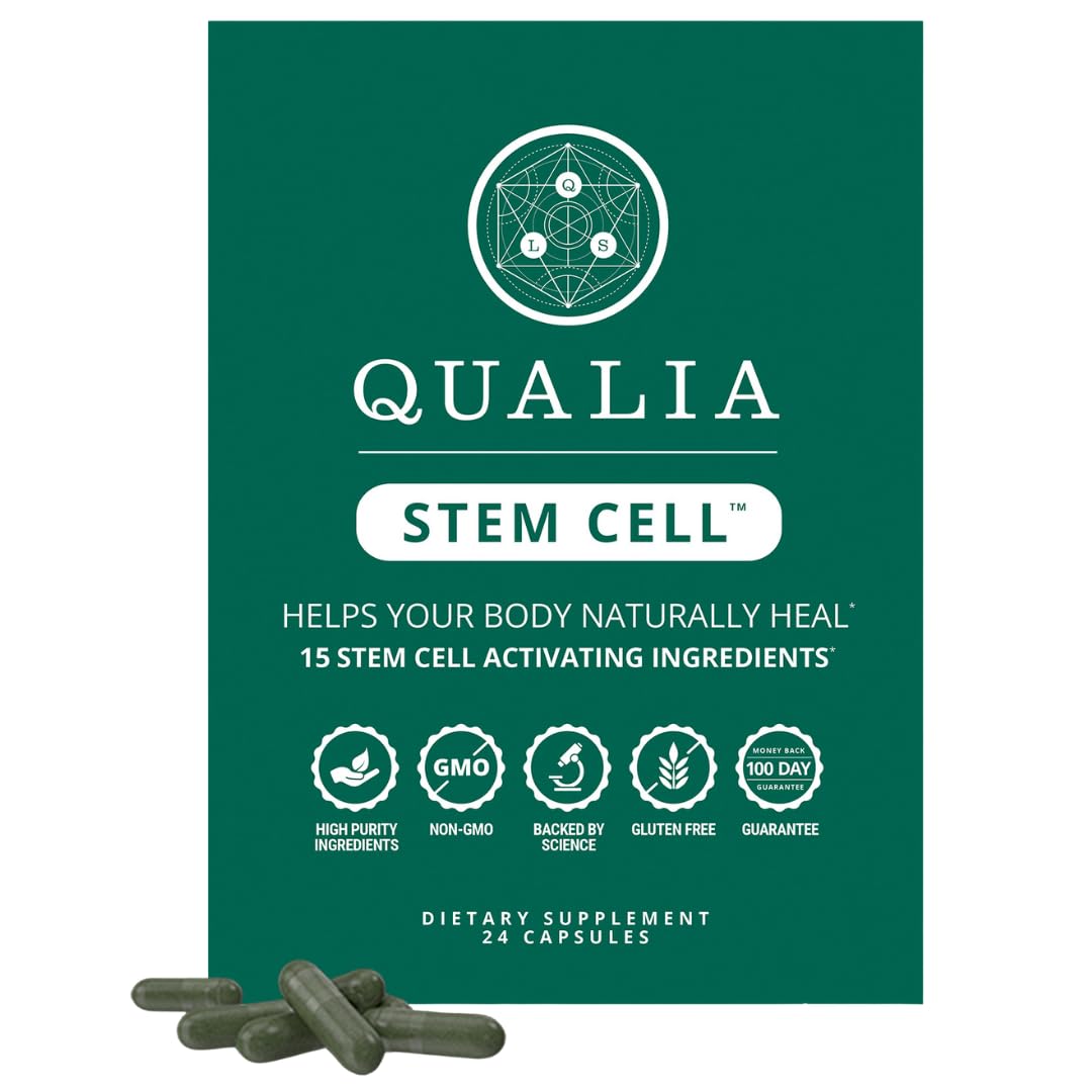 Qualia Stem Cell — Stem Cell Supplement Support with Royal Jelly, Astragalus & Sea Buckthorn | 16 Ingredients | 4 Days a Month | Helps Body Naturally heal* QUALIA LIFE SCIENCES Au supplements