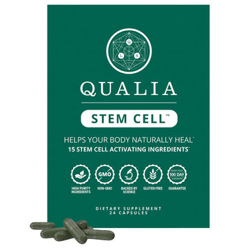 Qualia Stem Cell — Stem Cell Supplement Support with Royal Jelly, Astragalus & Sea Buckthorn | 16 Ingredients | 4 Days a Month | Helps Body Naturally heal* QUALIA LIFE SCIENCES Au supplements