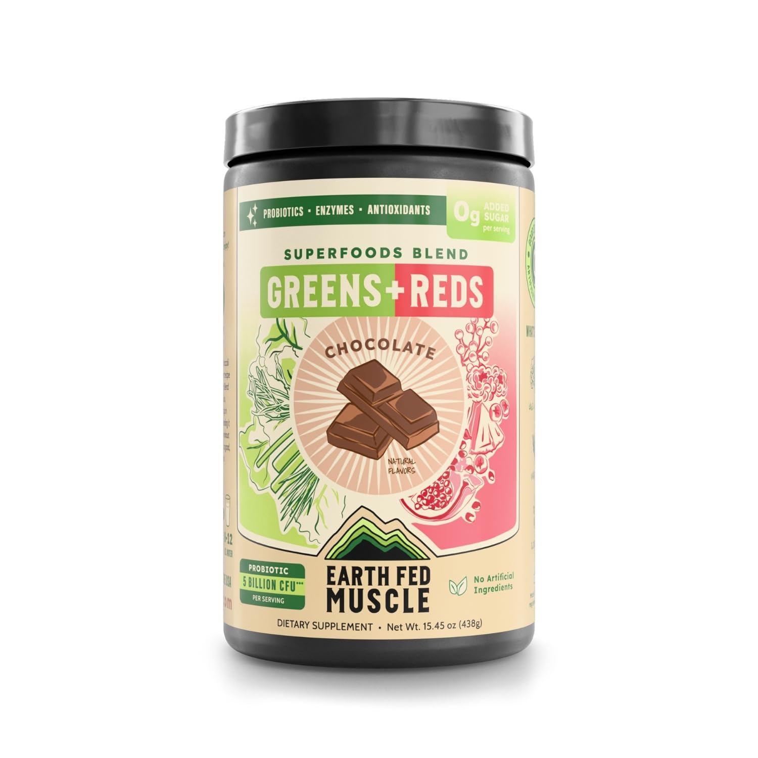 Earth Fed Muscle Chocolate Greens & Reds Superfood Blend Earth Fed Muscle Au supplements