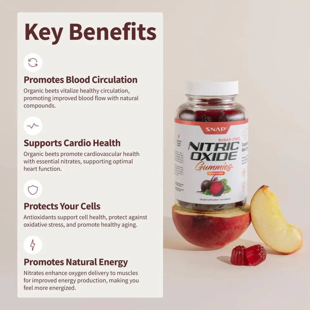 Snap Supplements Nitric Oxide Beet Root Gummies - Support Healthy Blood Circulation Snap Supplements Au supplements