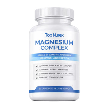 Top Nurex Magnesium Complex for Women & Men,1000mg High Absorption Blend, 8 Magnesium Forms Including Glycinate, Citrate & Malate, Daily Nutrient Support, Vegan Non-GMO, 90 Capsules (1 Pack) wuliao Au supplements