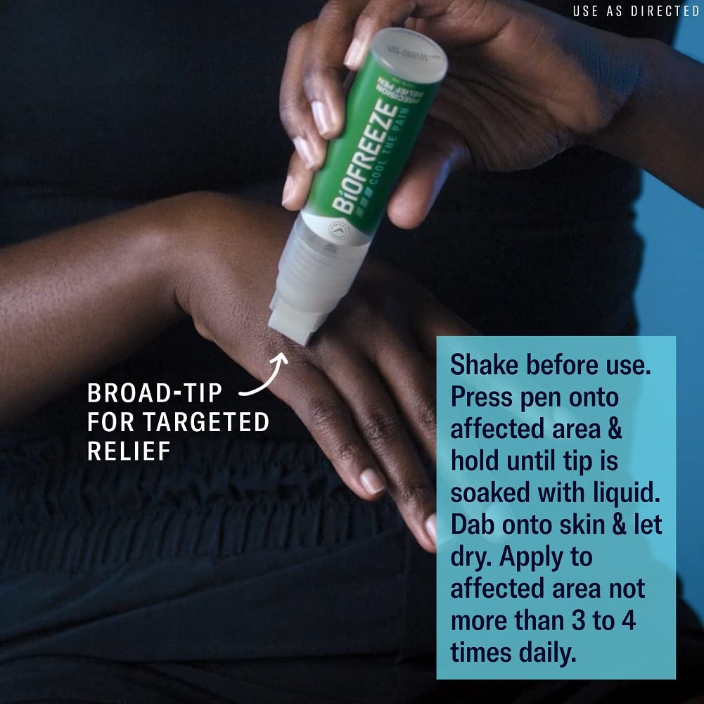 Biofreeze Precision Pain Relief Pen, Arthritis Pain Reliever, Mess-Free Cooling Joint Pain Relief, Menthol Pain Relief Liquid 1.15 Fl Oz Biofreeze Au supplements