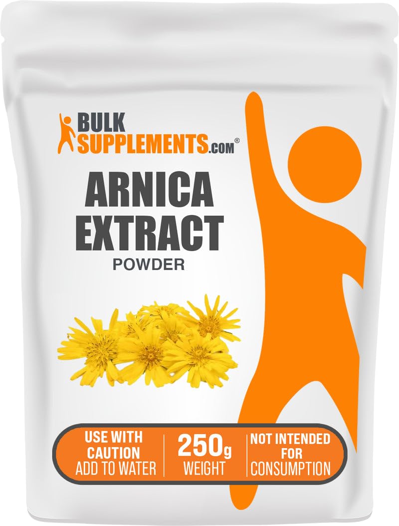 BulkSupplements.com Arnica Extract Powder - Herbal Supplement, from Dried Arnica Flowers, Servings Vary Per Use, 250g (8.8 oz) (Pack of 1) BulkSupplements Au supplements