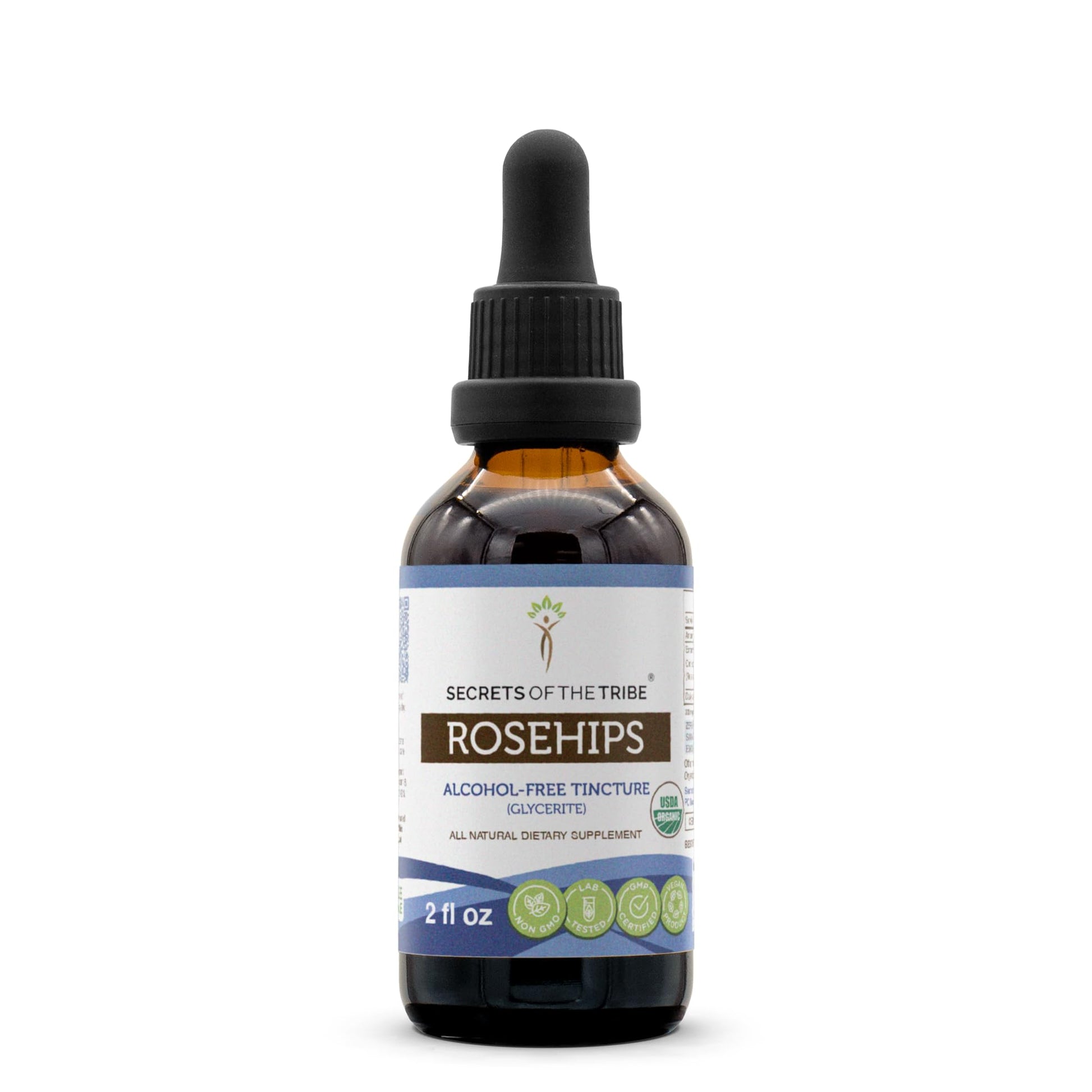 Secrets of the Tribe Rosehips USDA Organic | Alcohol-Free Extract, High-Potency Herbal Drops | Made from 100% Certified Organic Rosehips (Rosa spp.) Dried Fruit (2 oz) Secrets of the Tribe Au supplements