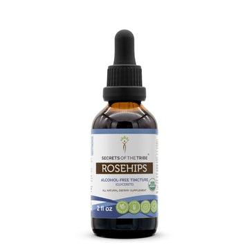 Secrets of the Tribe Rosehips USDA Organic | Alcohol-Free Extract, High-Potency Herbal Drops | Made from 100% Certified Organic Rosehips (Rosa spp.) Dried Fruit (2 oz) Secrets of the Tribe Au supplements