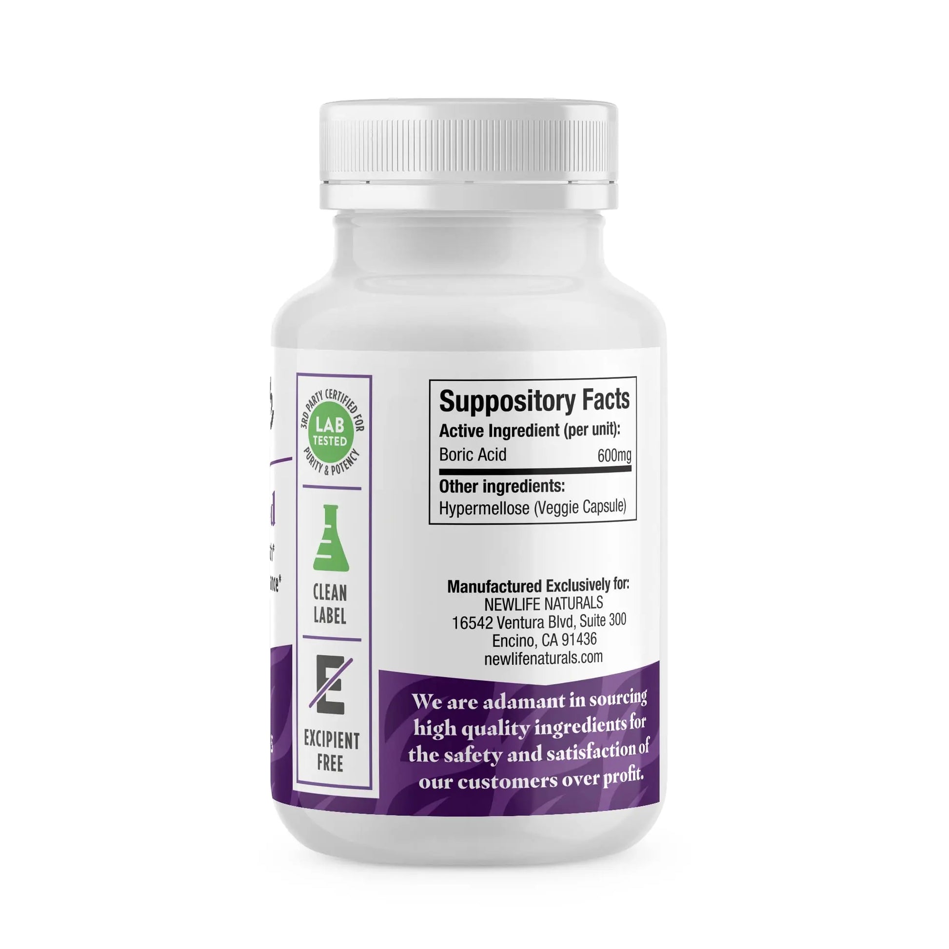 NewLife Naturals Boric Acid Vaginal Suppositories 600mg (60 Pack) with 28 Applicators - for pH Balance NewLife Naturals Au supplements