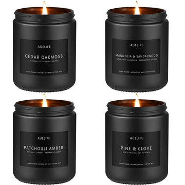 Scented Candles Set | Men Candles Set, Candles for Men Scented Candles for Home - 4 Pack Candles Scents Auelife Au supplements